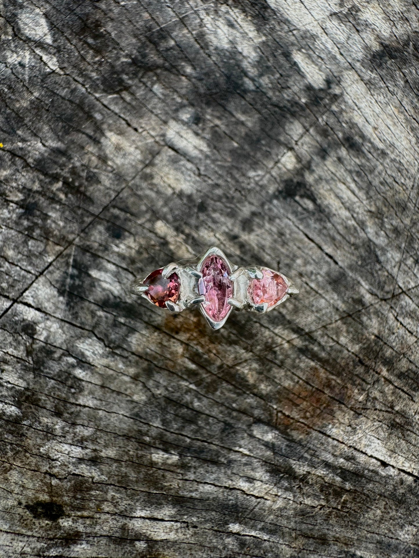 Rosy Sunset Ring - size J