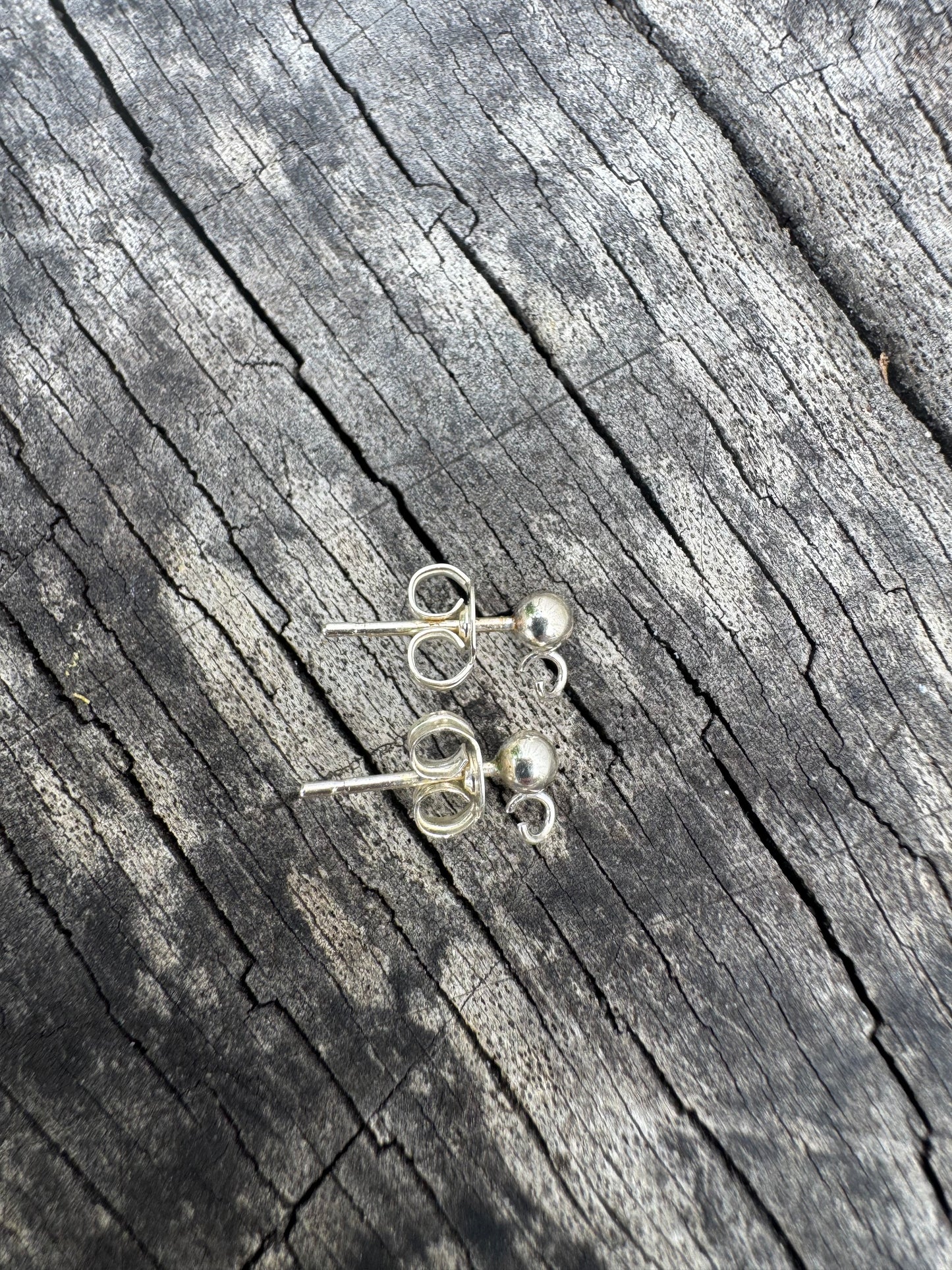 Sterling Silver Studs with Loop