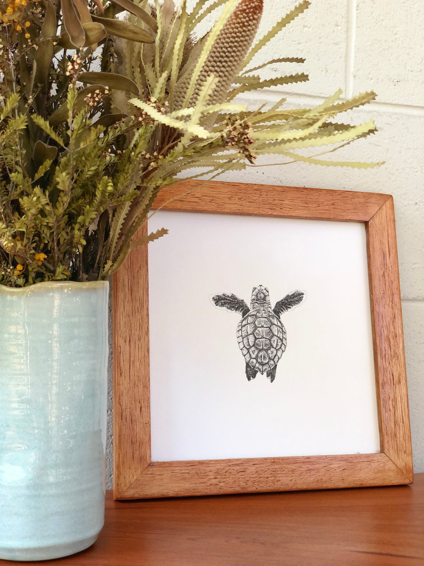 Loggerhead Hatchling | A4 B&W Fine Art Print